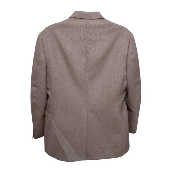 Vintage Ralph Lauren Chaps Tan Sports Suit Jacket Blazer 42 Short Union Made - Picture 5 of 11